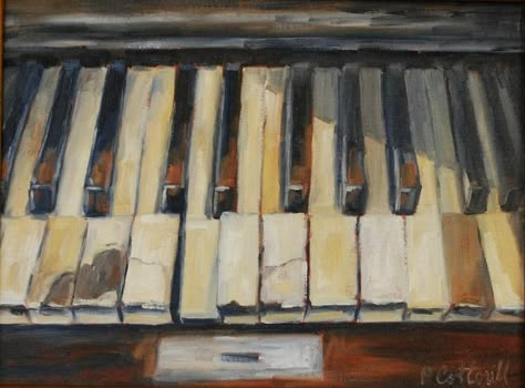 Old Piano, Piano Art, Art Musical, Key Art, Oil Pastel Art, Piano Keys, Keys Art, Musical Art, Art Inspiration Painting