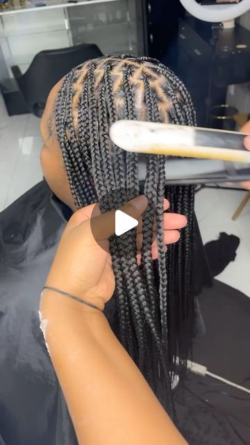 1M views · 42K likes | Rashawn-Duhh Denise on Instagram: "How to flat iron your braids!      1. Holding spray- spray light holding spray. I use Got2B or ORS!  2. Low heat- it prevents the hair from melting, burning into the hair. You must use high quality braiding hair!  3. Don’t press- you don’t want to press hard at all. It’s tugging the clients hair. Light and gentle strokes 😜    4. Move quickly- Move quickly so you don’t burn the hair. Heat too long anywhere will burn anything. You want the heat to really just graze the fly aways. Find the balance LIGHT , GENTLE & FAST.    5. Find the perfect combo and you will have the perfect braid without the hassle of cutting the flyaways.   Always try it for yourself to decide if it’s a method you want to incorporate for yourself. Follow for more Flat Iron Braids, How To Hold Braids, Hair Flyaways Tips, How To Soften Stiff Braids, How To Smooth Hair Flyaways, How To Keep Your Braids Looking Fresh, Braid Refresher Spray, Easy Hairstyles For Black Women, Fast Braids