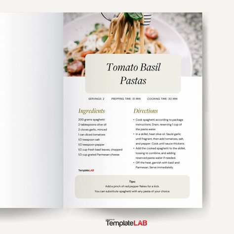 42 Perfect Cookbook Templates [+Recipe Book & Recipe Cards] Recipe Page Aesthetic, Cookbook Recipe Layout, Recipe Book Layout Design, Recipe Book Design Templates, Recipe Book Layout, Cookbook Design Layout, Recipe Card Design, Cookbook Pages, Recipe Format