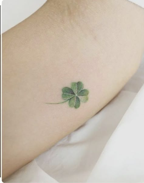 Shamrock Butterfly Tattoo, 4 Leaf Clover And Lucky Penny Tattoo, Irish Flower Tattoo, Celtic Clover Tattoos, Small Irish Tattoos, Irish Shamrock Tattoo, Purple Heart Tattoos, Shamrock Tattoo, Leaf Clover Tattoo