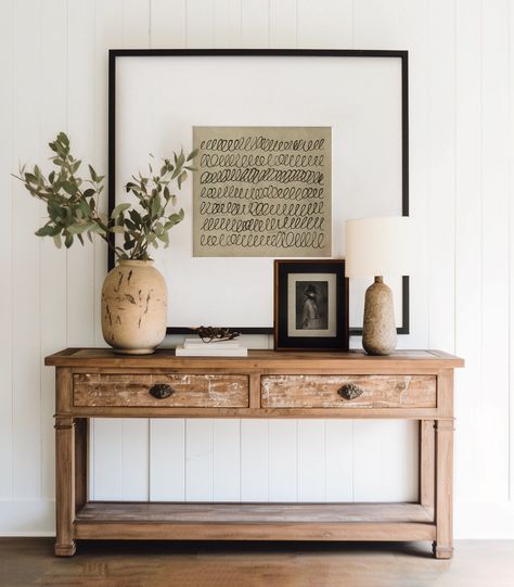 𝐏𝐑𝐈𝐍𝐓𝐀𝐁𝐋𝐄 𝐀𝐑𝐓 Vintage Console Table Set, Console Table Wall Print, Modern Traditional, Antique Decor, DIGITAL DOWNLOAD Download the files and print them by yourself at home, print shop or an online printing service. I recommend at least 280, 300+ gr textured paper for high quality. IMPORTANT NOTES ** Only digital files included. ** No physical item will be shipped. ** The image above shows you what the design looks like after printed and framed. ** Colors may vary slightly depending Console Table Photo Wall, Wood Entry Way Tables, Console Table With Two Lamps, Long Buffet Table Decor, Tv Console Table Decorating, Console Table Decorating Modern, Entry Hall Decor, Console Table Wall, Console Table Set