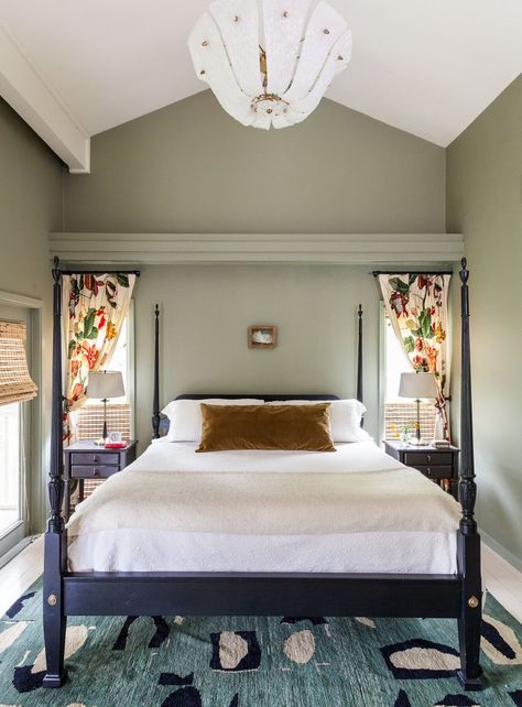 18 Best Sage Green Paint Colors for a Soothing Space Traditional Bedroom Colors, Sage Green Paint Color, Traditional Bedroom Design, Sage Green Paint, Teal Bedroom, Sage Green Bedroom, Window Treatments Bedroom, Art Deco Bedroom, Green Paint Colors