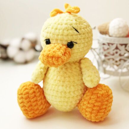 Duck Amigurumi Free Pattern, Duck Amigurumi, Amigurumi Fox Pattern, Duck Doll, Crochet Stuffies, Crochet Duck, Duck Pattern, Crocheted Fox Pattern, Crochet Chicken