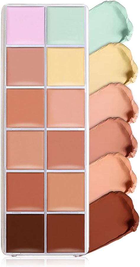 Full coverage concealer palette. Waterproof feel light and soft, easily create clear and brilliant makeup finish. Color Corrector Palette, Contour Tattoo, Best Beauty Blender, Color Correcting Concealer Palette, Tattoo Concealer, Color Concealer, Makeup Highlight, Colour Corrector, Contour Face