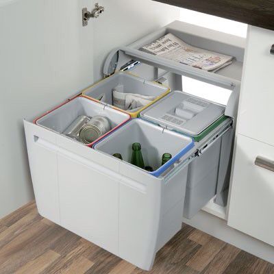 Inner cupboard bin Recycling Bins Kitchen, Kitchen Waste Bin, Garbage Storage, Kitchen Sink Storage, Kitchen Pulls, Household Waste, Kitchen Waste, Waste Bin, Kitchen Bin