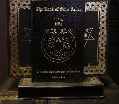 The Book of Sitra Achra - A Grimoire of the Dragons of the Other Side - Gilded and Slipcased Edition 70s Occult, Psychic Exercises, Occult Library, Book Of Solomon, Order Of The Dragon, Bucket List Book, Magick Symbols, Golden Dawn, Black Magick