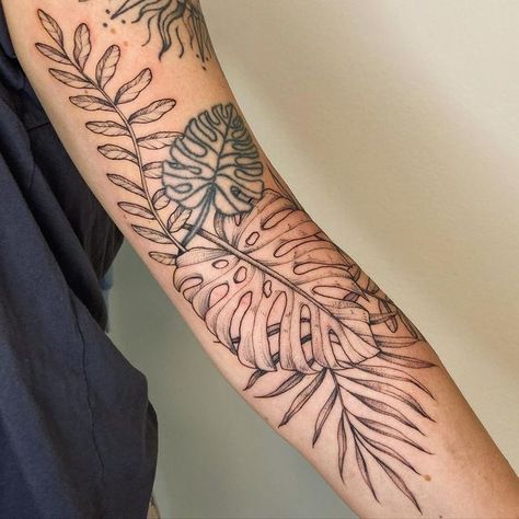 Banana Leaf Tattoo, Monstera Deliciosa Tattoo, Monstera Tattoo, Tattoos Inspo, Plant Tattoo, Monstera Deliciosa, Hip Tattoo, Fashion Board, Banana Leaf