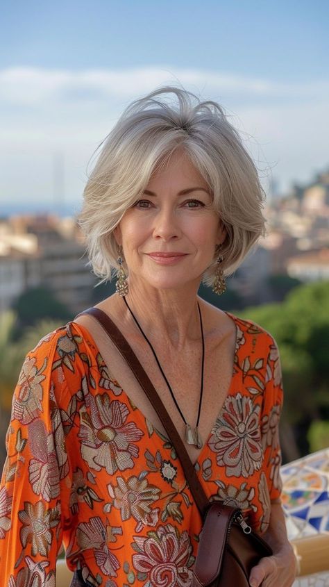 Gorgeous Gray Hair, Chin Length Hair, Edgy Short Hair, Haircuts For Medium Hair, Short Hair Haircuts, Short Hair With Layers, Women Over 50, Short Curly Hair, Hairstyles For Women