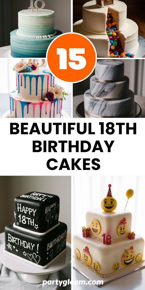 Looking for the perfect cake to celebrate an 18th birthday? Check out these 15 stunning 18th birthday cake ideas that are sure to impress! From elegant fondant designs to fun and colorful themes, there's something here for everyone. Delight your birthday celebrant with unique cake styles that cater to their tastes, whether they prefer a classic look or a whimsical creation. Discover show-stopping cakes that will be the centerpiece of your celebration and capture those unforgettable memories beautifully. Pretty 18th Birthday Cakes, 18th Birthday Cake Girl, 18th Birthday Cake Ideas Unique, 18th Birthday Cake Ideas, 18th Birthday Cakes, Birthday Cake Messages, 18th Birthday Cake For Girls, 40th Birthday Cake For Women, Birthday Cake For Women Elegant