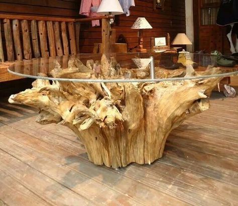 Stump Furniture, Tree Stump Furniture, Root Table, Tree Stump Table, Driftwood Furniture, Stump Table, Wood Table Design, Tree Furniture, Accent Side Table