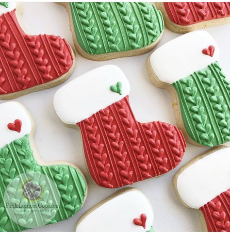 Christmas Cookie Icing, Christmas Stocking Cookies, Iced Christmas Cookies, Christmas Cookie Cake, Christmas Sugar Cookies Decorated, Stained Glass Cookies, Cute Christmas Cookies, Christmas Cutouts, Iced Sugar Cookies