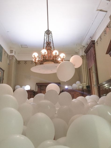 Balloon Filled Room, Room Filled With Balloons, Shower Baskets, Seventeenth Birthday, Holiday Hosting, Baby Shower Baskets, The Upper East Side, Balloon Installation, Hosting Holidays