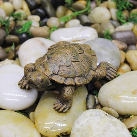 Smarter Shopping, Better Living! Aliexpress.com Small Tortoise, Turtle Homes, Mini Turtle, Landscape Accessories, Turtle Ornament, Turtle Crafts, Outdoor Ponds, Mini Turtles, Balcony Flowers