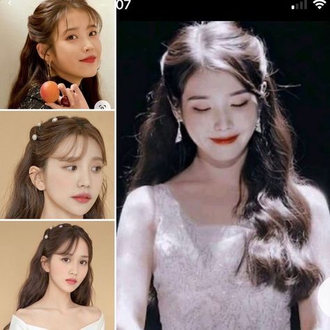 Korean Hairstyle For Graduation, Korean Fancy Hairstyle, Hairstyle For Graduation Medium Hair, Korean Hairstyle Graduation, Hairdos For Graduation, Wedding Korean Hairstyles, Korean Hair Do Wedding, Hairdo Down, Princess Hairstyles Long Hair