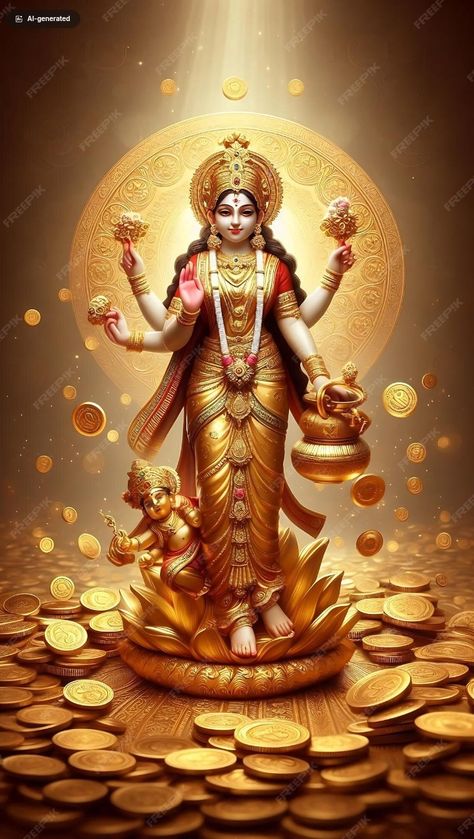 Lakshmi Mata Photo, Ganesh Laxmi Images, Laxmi Goddess Wallpapers, Mahalakshmi Goddesses, Animal Sounds Activity, Hindi Goddess, Lakshmi Devi Images, Mother Lakshmi, Devi Photos