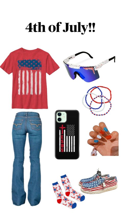 Country 4th Of July, Casual Country Outfits, July Outfits, 4th Of July Outfit, Country Style Outfits, Cute Country Outfits, Country Girls Outfits, Western Aesthetic, 4th Of July Outfits