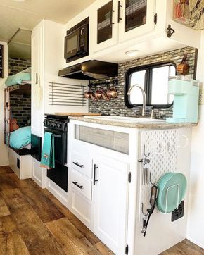 Decorating Your Rv, Rv Interior Remodel, Beige Couch, Wallpaper Luxury, Camper Trailer Remodel, Trailer Decor, Diy Camper Remodel, Rv Makeover, Rv Renovations