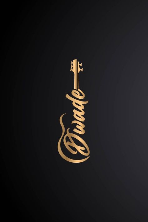 Dwade #creativeart 👉 Guitar Logo Design Ideas, Guitar Logo Design, Music Guitar Tattoo, Music Related Tattoos, Children Tattoo, Resturant Logo, Bass Logo, Guitar Tattoo Design, Brother Tattoos