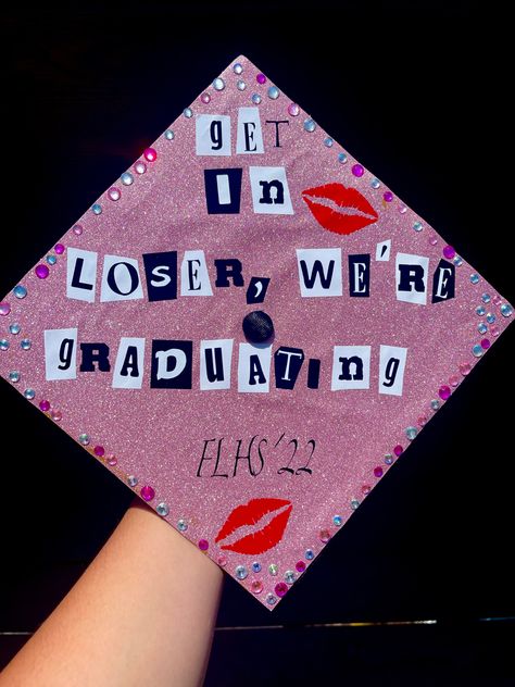 Burn Book Ideas, Graduation Caps Ideas, Cap Design Ideas, Caps Ideas, Grad Cap Decorated, High School Graduation Cap, Grad Hat, Diy Graduation Cap, Grad Cap Ideas