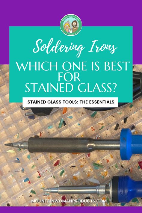 Your iron makes a huuuuge difference in your soldering. Don't get a crappy iron. Find out which one is the best for stained glass. #BeginnerStainedGlass #stainedglassdiy #soldering Soldering Tutorial, Stained Glass Tools, Stained Glass Soldering, Glass Soldering, Soldering Techniques, Stained Glass Supplies, Soldering Irons, Soldering Iron Tips, Stained Glass Diy