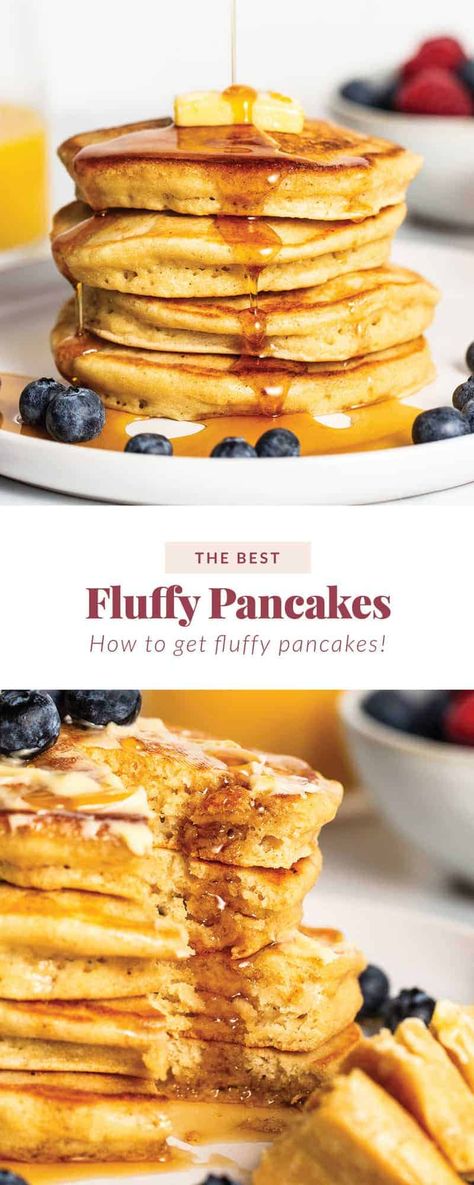 Super Fluffy Pancakes, Cashew Chicken Recipe, Butter Pancakes, Fluffy Pancake Recipe, Flavored Pancakes, Healthy Waffles, Healthy Pancake Recipes, Pancake Recipe Easy, Oatmeal Pancakes