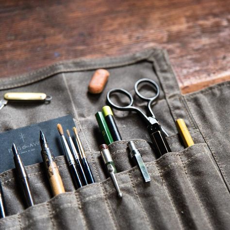 Recycled Metal Jewelry, Canvas Pencil Case, Waxed Canvas Bag, West Chester Pa, Tool Roll, West Chester, Laser Engraving Machine, Pens And Pencils, Artist Gifts