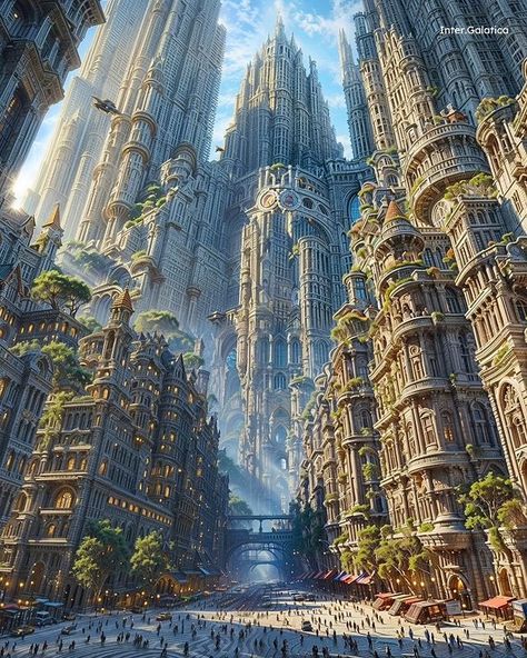 Fred Roma (@inter.galatica) • Photos et vidéos Instagram Sci Fi Landscape, Alien Spaceship, World Design, Fantasy City, Fantasy Castle, Fantasy Setting, Fantasy Places, Futuristic City, Fantasy Map