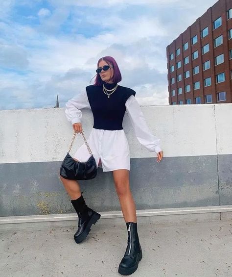 Large Shirt Outfit Women, Fleabag Fashion, Oversized Shirt Dress Outfit, How To Style A Shirt Dress, Black Long Sleeve Shirt Outfit, White Oversized Shirt Outfit, Style A Shirt Dress, Street Style Oversized, Long Sleeve Shirt Outfits