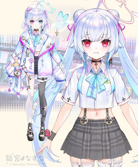 Amemiya Nazuna/Gallery | Virtual YouTuber Wiki | Fandom She Is An Angel, Vtuber Model, Kawaii Outfit, Yume Kawaii, Cyberpunk Anime, Cute Games, Business Work, Origami Art, Character Sheet