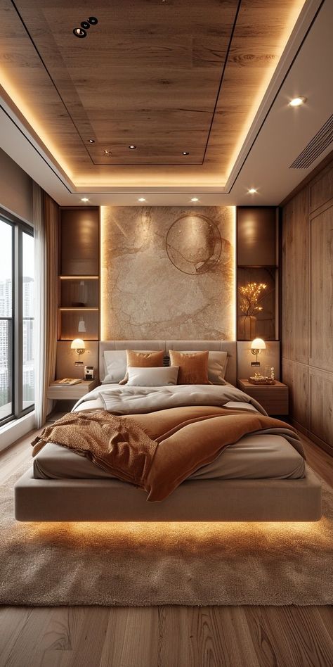 Masterbedroom Neutral Luxury, Warm Modern Bedroom, Hotel Bedroom At Home, Luxurious Bedrooms Interior, Bedroom Design Luxury, Bedrooms For Couples, Design Ložnic, Luxury Bedroom Furniture, Modern Luxury Bedroom