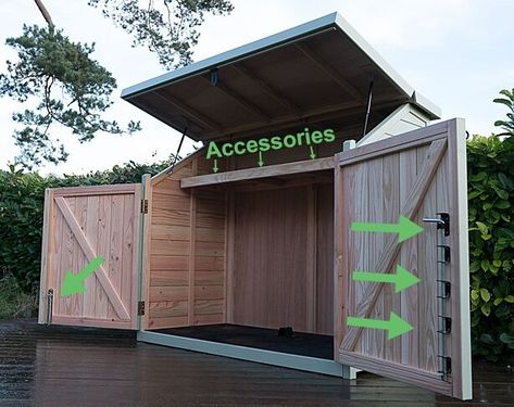 Best Bike Storage Shed Review | Compare Outdoor Bike Storage Outdoor Bike Storage Ideas, Bike Storage Outdoor, Outside Bike Storage, Outdoor Bicycle Storage, Bike Storage Shed, Bicycle Storage Shed, Outdoor Bike Storage, Sports Storage, Lawn Mower Storage