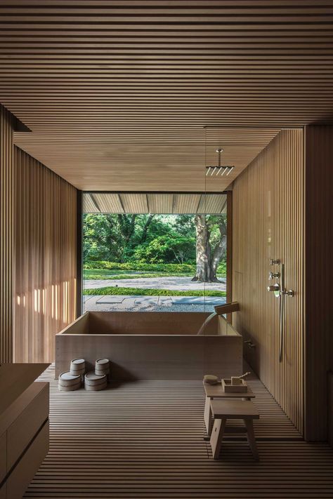 Cherry House, Japanese Bathroom Design, Japanese Style Bathroom, Japanese Spa, Japanese Bathroom, Home Spa Room, Japanese Hotel, Japanese Style House, Japanese Home Decor