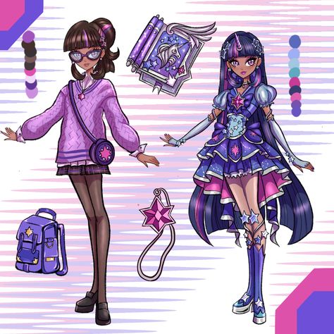 Mlp Magical Girl, Magical Girl Design Ideas, Mlp Outfit Ideas, Magic Girl Outfit, Magical Girl Drawing, Magical Girl Character Design, Magical Girl Design, Magical Girl Oc, Magical Girl Transformation