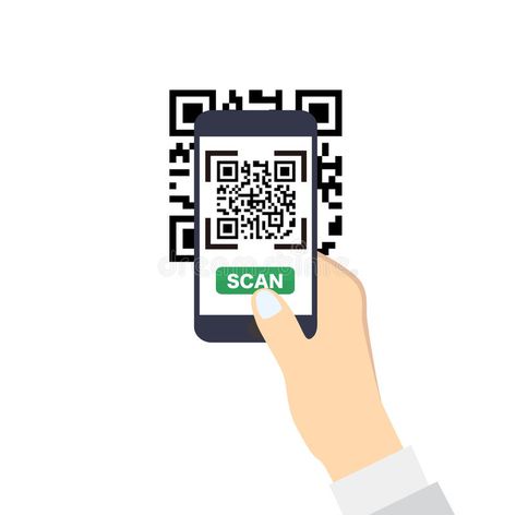 Hand holding a smartphone with QR-Code scan. Flat style icon. This image was mad , #AFF, #Code, #scan, #Flat, #QR, #Hand #ad Scan Barcode Png, Bad Pick Up Lines, Code Design, Qr Code Business Card, Illustrator Vector, Page Borders Design, Employer Branding, Disney Princess Wallpaper, App Logo