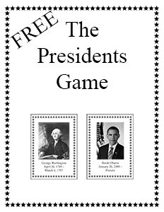 The Presidents Game is a free printable for use in your home, homeschool, or classroom. Us Presidents For Kids Free Printable, Led Classroom, Presidents Week, 8th Grade History, Presidents Of The United States, Ap Government, History Games, 5th Grade Social Studies, Homeschool Social Studies