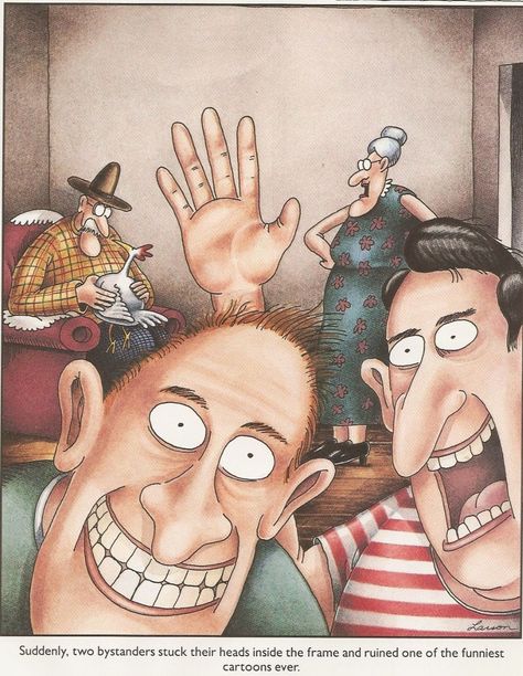 Far Side :) Gary Larson Comics, The Far Side Gallery, Gary Larson Far Side, Far Side Cartoons, Breaking The Fourth Wall, Far Side Comics, Gary Larson, Far Side, 10 Funniest