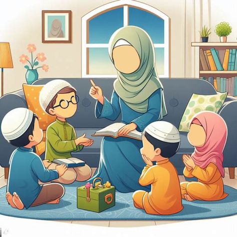 Muslim Kids Cartoon, Muslim Illustration, Pixar Poster, Best Love Photos, Kids Planner, Islamic Cartoon, Print Design Art, Monkey Art, Friend Cartoon