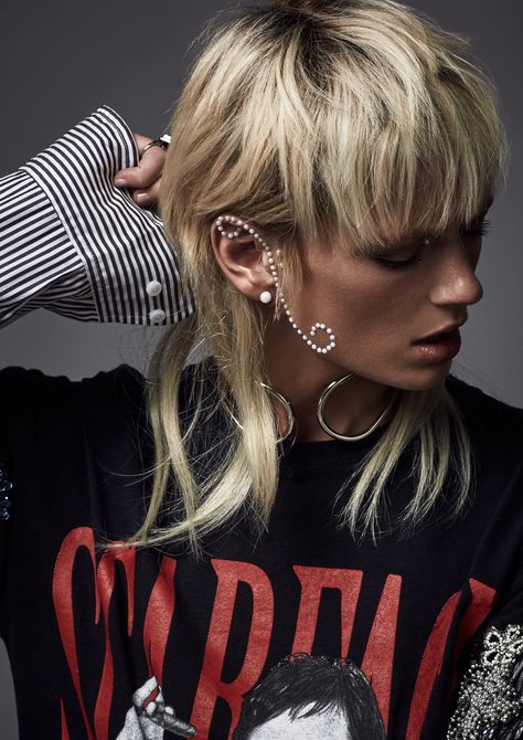 DELphic - Canadian Hairdresser Magazine Pixie Mullet Fine Hair, Alternative Mullet, Blonde Mullet, Rock Hairstyles, Extension Hair, Mullet Haircut, Spring Hair, Hair 2024, Punk Hair