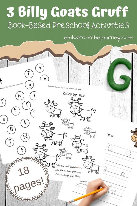 Three Billy Goats Gruff Activities, Billy Goats Gruff Activities, Adventure Classroom, Fairy Tales Preschool, Farm Animals Preschool, Animals Preschool, Three Billy Goats Gruff, Billy Goats Gruff, Traditional Tales