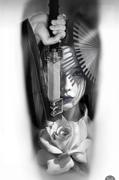 Japanese Yakuza Tattoo, Geisha Tattoo Sleeve, Tato Geisha, Japanese Geisha Tattoo, Japanese Warrior Tattoo, Samurai Tattoo Sleeve, Samurai Warrior Tattoo, Geisha Tattoo Design, Japanese Tattoos For Men