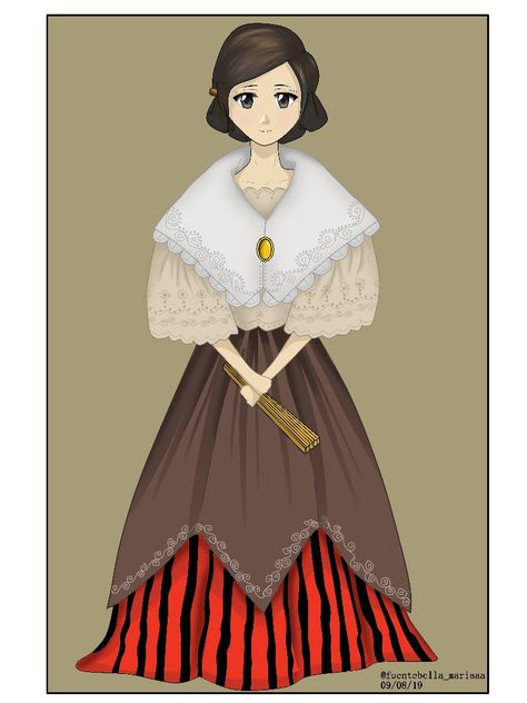 Instagram: @fuentebella_mariaaa Twitter: @mariartsss_0628 Maria Clara Dress Drawing, Filipiniana Dress Modern Drawing, Juli El Filibusterismo, Filipiniana Drawing, Filipino Fanart, Baro't Saya Drawing, Filipiniana Dress Drawing, Maria Clara Drawing, Maria Clara Dress Philippines