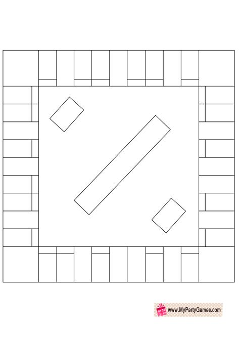 Boardgame Template Free Printable, Make Your Own Monopoly, Board Game Template, Organizator Grafic, Board Games Diy, Monopoly Money, Planner Semanal, Vbs 2023, Ideas Regalos