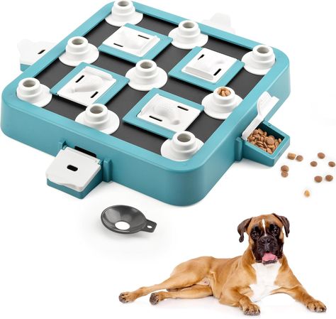 Dog Toys For Boredom, Dog Puzzle Toys, Treat Dispenser, Dog Games, Dog Puzzles, Challenging Games, Dog Brain, Moving Boxes, Interactive Dog Toys