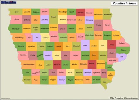 Iowa County Map County Map, State Map, Iowa, Map