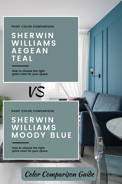 Sherwin Williams Aegean Teal, Sw Aegean Teal, Aegean Teal Sherwin Williams, Teal Front Door Colors Sherwin Williams, Aegean Teal Front Door, Teal Stencil Sherwin Williams, Teal Paint Colors Sherwin Williams, Moody Blue Green Paint Colors, Dusty Teal Paint Color