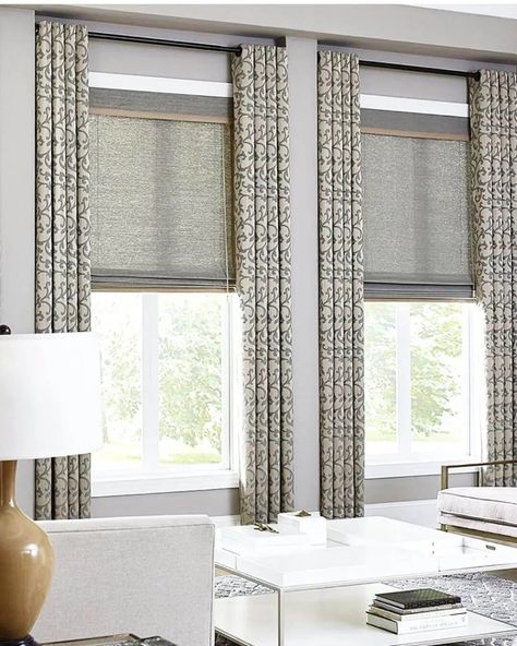 23+ Beautiful Living Room Curtain Ideas For 2019 - Window Coverings Woven Wood Shades, Window Treatments Living Room, Elegant Texture, Window Treatments Bedroom, Living Room Decor Curtains, Modern Window, Cool Curtains, Woven Wood, Curtains Living