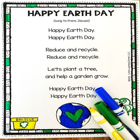 The best Earth Day poems for kids will get your kids talking about recycle, reduce, reuse, and planting a garden. Songs and printable... #earthday #poemsforkids Spring Poems For Kids, Earth Day Poems, Poem Of The Day, Poetry Notebook, Poem For Kids, Poem Recitation, Spring Poem, Poems For Kids, Pocket Chart Activities