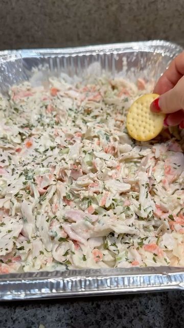 By Nay A on Instagram: "Cold Crab Salad Side Dish Recipe #easyrecipe #dinnerideas #quickrecipes #food #foodtok @Hidden Valley Ranch" Cold Crab Salad Recipe, Seafood Salad Recipe With Crab, Crab Salad Recipe Easy, Cold Crab Salad, Cold Shrimp Salad Recipes, Crab Cake Salad, Crab Pasta Salad, Seafood Dip, Crab Salad Recipe