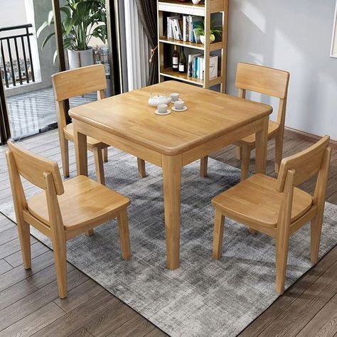 Masterful Woodworking Creations for Your Home Modern Dining Table Square, Small Square Dining Table, Dining Table Square, Wood Dining Table Modern, Wooden Dining Table Designs, Dining Table Design Modern, Simple Dining Table, Sofa Design Wood, Modern Kitchen Design Ideas