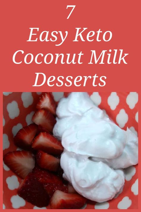 7 Keto Coconut Milk Recipes – Easy low carb and sugar free dessert recipe ideas that make a delicious creamy pudding with only a few ingredients – including chia pudding, smoothies, truffles and more ketogenic treats. Keto Coconut Milk Recipes, Whipped Cream Recipe Easy, Coconut Milk Recipes Dessert, Whipped Coconut Milk, Easy Keto Desserts, Coconut Milk Whipped Cream, Coconut Milk Dessert, Milk Recipes Dessert, Coconut Cream Recipes